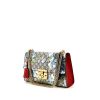 Gucci Padlock handbag in grey-beige logo canvas and red leather - 00pp thumbnail