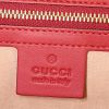 Gucci Padlock handbag in grey-beige logo canvas and red leather - Detail D4 thumbnail