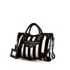 Balenciaga Classic City handbag in black and white canvas and black leather - 00pp thumbnail