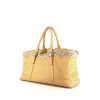 Bottega Veneta shopping bag in beige braided leather and silver leather - 00pp thumbnail