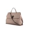 Gucci Bamboo Daily handbag in grey grained leather - 00pp thumbnail