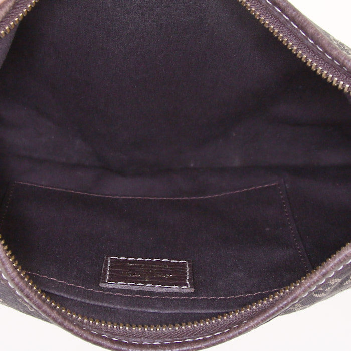 Louis Vuitton Manon small model bag worn on the shoulder or carried in the hand in brown and beige monogram canvas Idylle - Detail D3