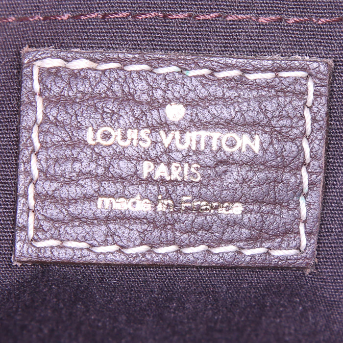 Louis Vuitton Manon small model bag worn on the shoulder or carried in the hand in brown and beige monogram canvas Idylle - Detail D4