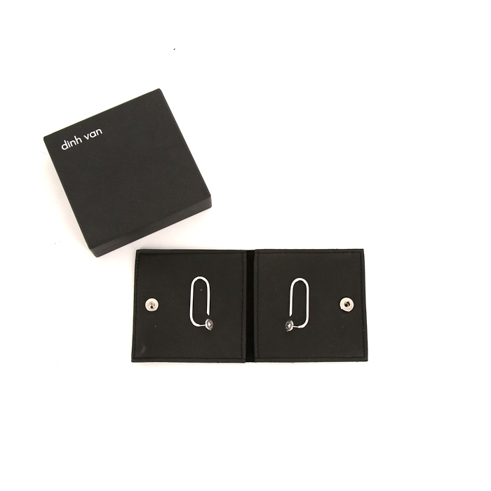 Dinh Van Maillons earrings in white gold - Detail D2