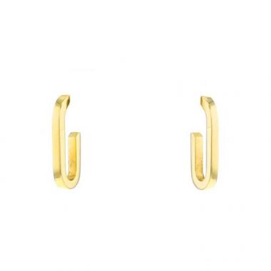 Paire de boucles d'oreilles Dinh Van Maillons petit modèle en or jaune