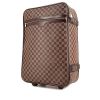 Louis Vuitton Pegase soft suitcase in ebene damier canvas and brown leather - 00pp thumbnail