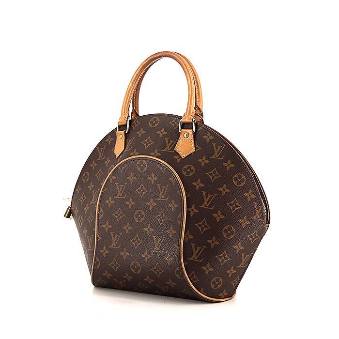 Louis Vuitton Ellipse large model handbag in brown monogram canvas and natural leather