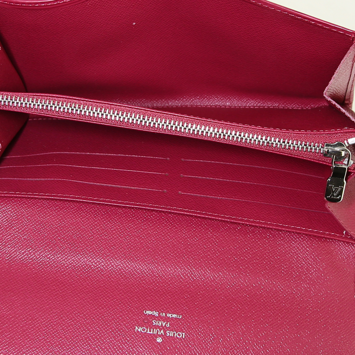 Portefeuille Louis Vuitton Sarah en cuir épi rose-framboise - Detail D2