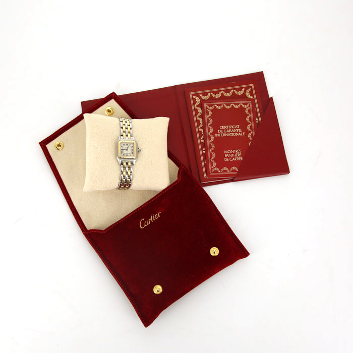 Cartier Panthère watch in gold and stainless steel Circa  1992 - Detail D2