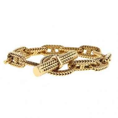 Bracelet époque années 70 Hermès Chaîne D'ancre Vendôme en or jaune