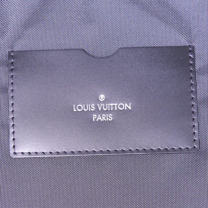 Valigia flessibile Louis Vuitton Pegase in tela monogram grigia e pelle nera - Detail D3