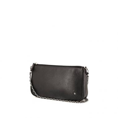 Pochette Chanel Camelia - Wallet in pelle nera