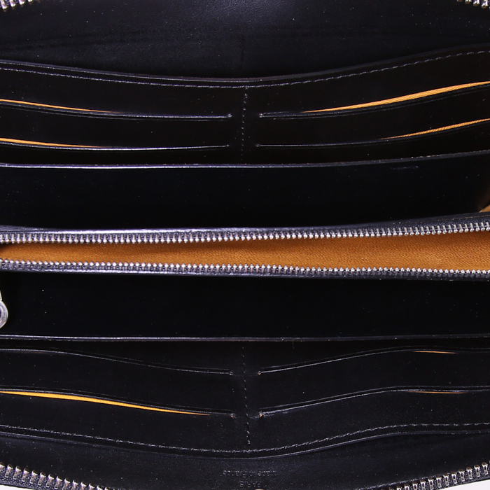 Portefeuille Goyard Matignon en toile siglée noire et cuir noir - Detail D2