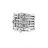 Vintage sleeve ring in white gold and diamonds - 00pp thumbnail