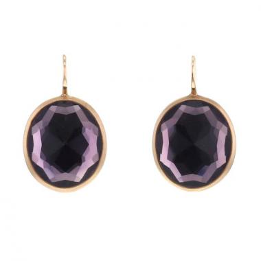 Pendientes Pomellato Narciso en oro rosa y amatista