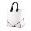 Givenchy Easy shopping bag in white and black leather - 00pp thumbnail
