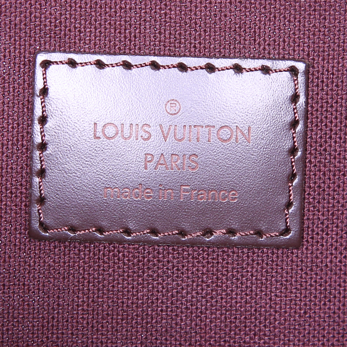 Bolso bandolera Louis Vuitton Hoxton en lona a cuadros marrón y cuero marrón - Detail D3