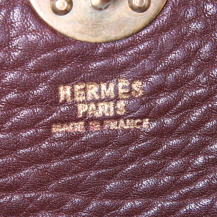 Hermès RD weekend bag in brown leather - Detail D3