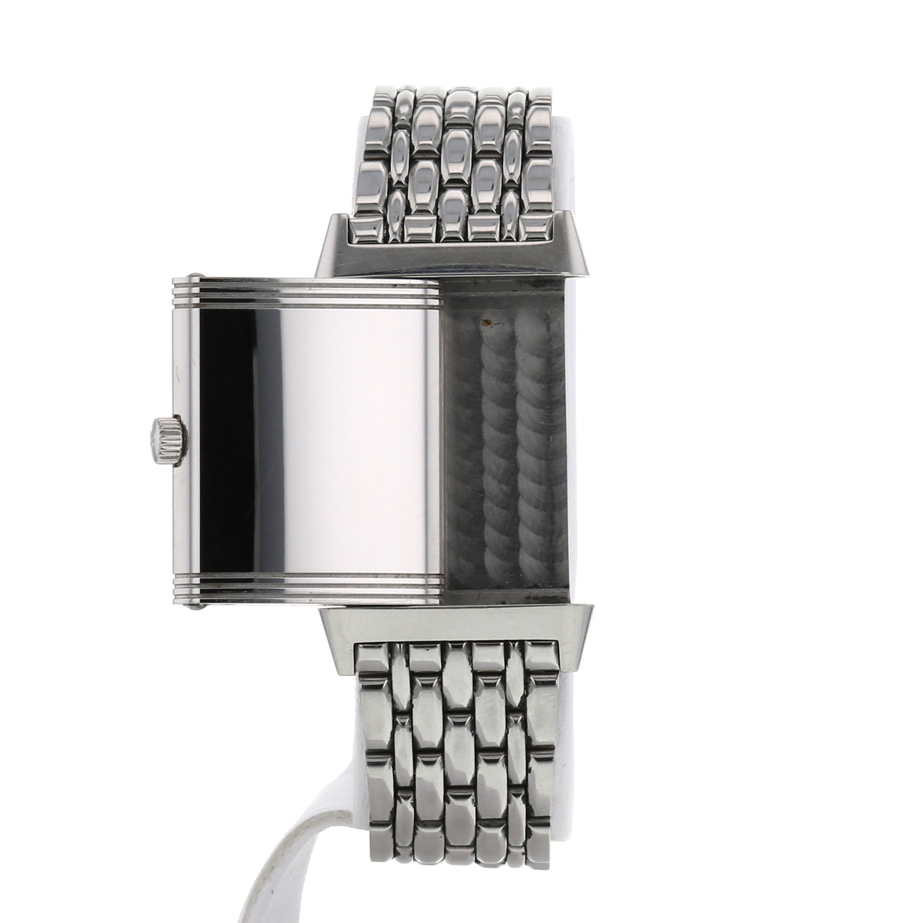 Jaeger Lecoultre Reverso watch in stainless steel Ref:  252.8.41 Circa  2000 - Detail D2
