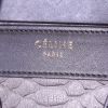 Bolso bandolera Celine Luggage Nano en piel de pitón caqui y cuero negro - Detail D4 thumbnail