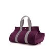 Hermes Cannes shopping bag in purple canvas - 00pp thumbnail