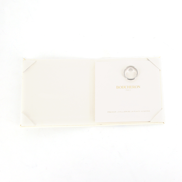 Boucheron Quatre Black Edition medium model ring in white gold,  diamonds and ceramic - Detail D2