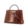 Hermes Kelly 32 cm handbag in fawn alligator - 00pp thumbnail