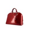 Louis Vuitton Alma weekend bag in red monogram patent leather - 00pp thumbnail