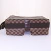 Louis Vuitton Broadway shoulder bag in brown damier canvas and brown leather - Detail D4 thumbnail