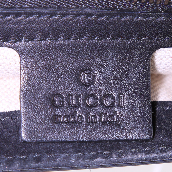 Bolso bandolera Gucci Mors en charol negro - Detail D3