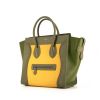 Borsa Celine Luggage in pelle gialla e verde - 00pp thumbnail