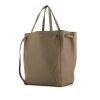 Shopping bag Celine Cabas Phantom in pelle martellata color talpa - 00pp thumbnail