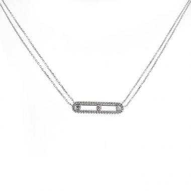 Collier Messika Move en or blanc et diamants