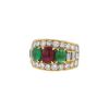 Bulgari 1970's ring in yellow gold,  diamonds and ruby and in emerald - 00pp thumbnail