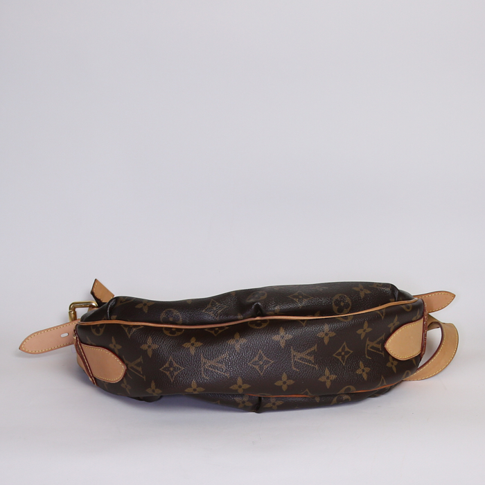 Borsa Louis Vuitton Tulum in tela monogram marrone e pelle naturale - Detail D4