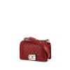 Chanel Boy small model shoulder bag in red quilted grained leather - 00pp thumbnail