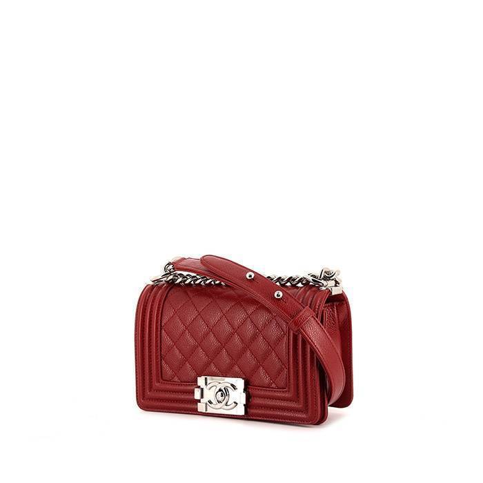 Chanel Red Leather Small Jetsetter Boy Tote at 1stDibs