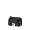 Chanel Mini Boy small model shoulder bag in black quilted grained leather - 00pp thumbnail