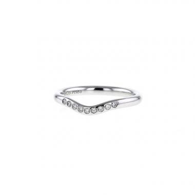 Tiffany & Co Elsa Peretti ring in platinium and diamonds