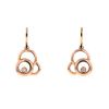 Chopard Happy Dreams earrings in pink gold and diamonds - 00pp thumbnail