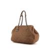 Bolso de mano Chanel Petit Shopping en cuero granulado acolchado marrón - 00pp thumbnail