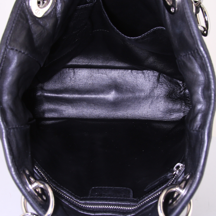 Bolso Cabás Dior Dior Soft en cuero cannage negro - Detail D2