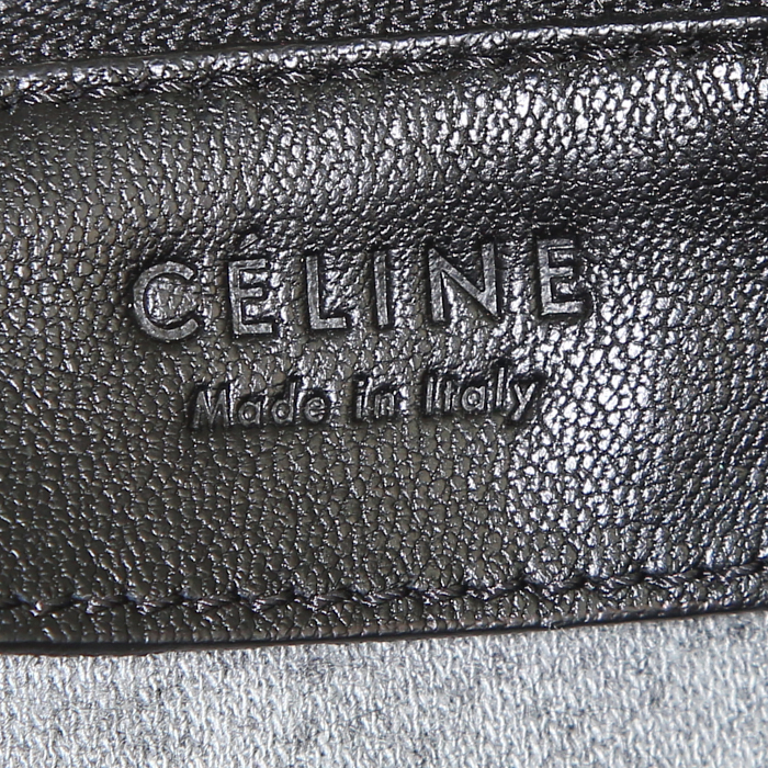 Bolso bandolera Celine Trio modelo grande en cuero negro - Detail D4