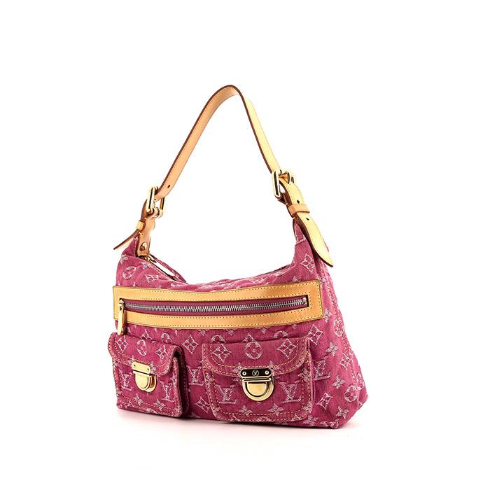 Louis Vuitton Handbag in Pink Monogram Denim Canvas and Natural