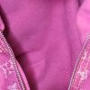 Borsa Louis Vuitton Baggy in tela denim monogram rosa e pelle naturale - Detail D2 thumbnail