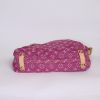 Bolso de mano Louis Vuitton Baggy en lona denim Monogram rosa y cuero natural - Detail D4 thumbnail