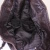 Shopping bag Prada Lux Chain in pelle iridescente marrone - Detail D2 thumbnail