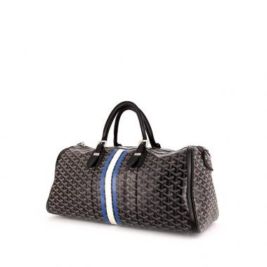 Borsa da viaggio Goyard 24h Croisière in tela monogram nera e pelle nera