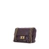 Chanel 2.55 handbag in purple quilted leather - 00pp thumbnail