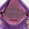 Chanel 2.55 handbag in purple quilted leather - Detail D3 thumbnail
